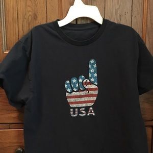 Navy Blue USA foam finger